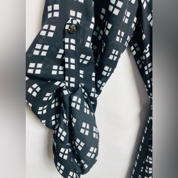 Daniel Rainn Black & White Checkered Dress Lined Sz XS - Picture 4 of 5